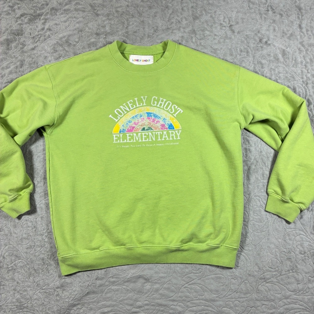 Lonely Ghost Crewneck Sweatshirt XL Streetwear Dopamine Rainbow